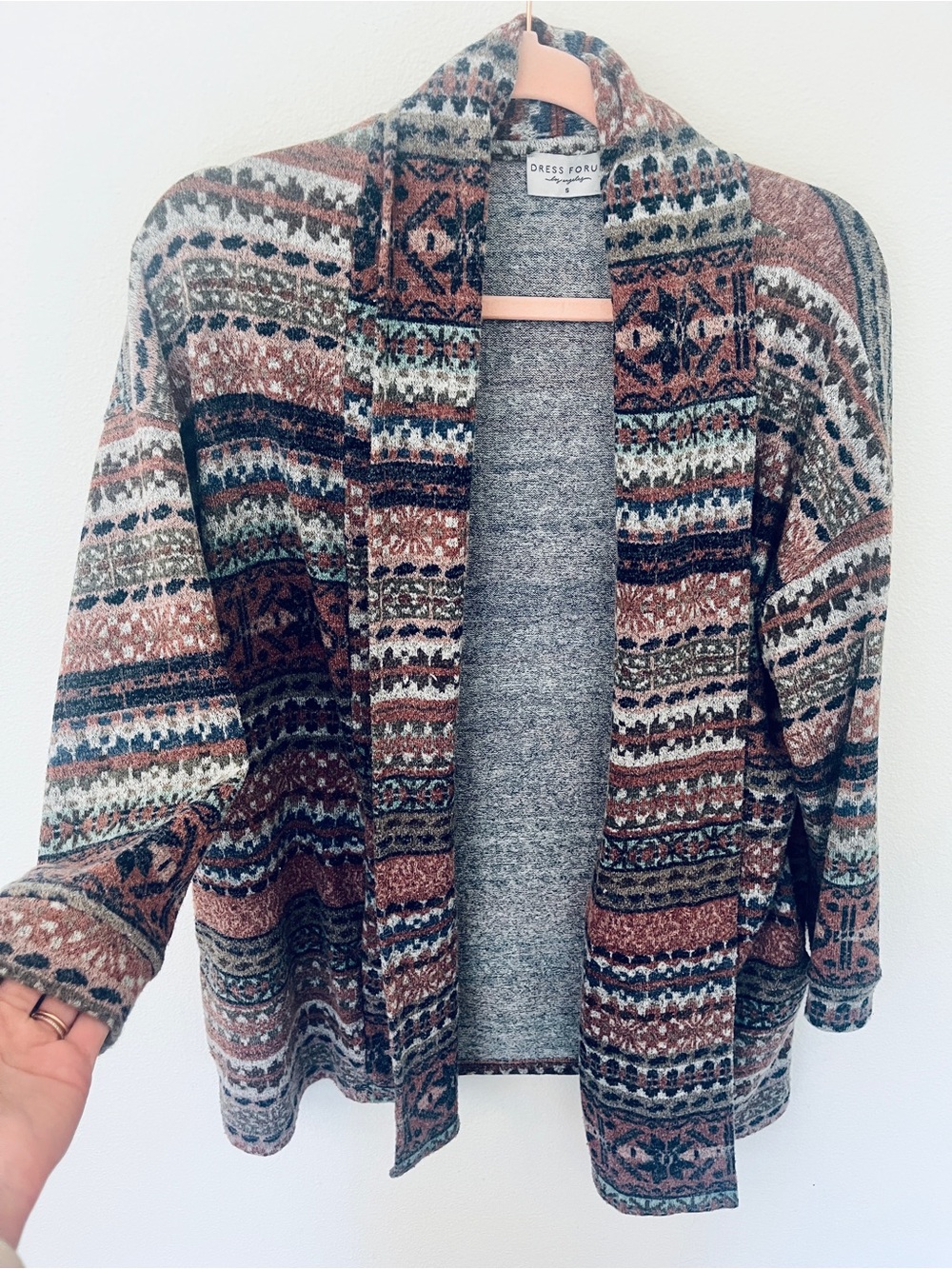 Dress Forum Women's Fair Isle Open Cardigan Sweater | Cozy Mountain Style